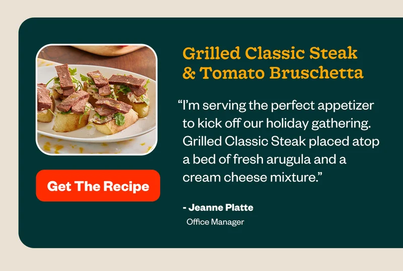 GRILLED CLASSIC STEAK & TOMATO BRUSCHETTA