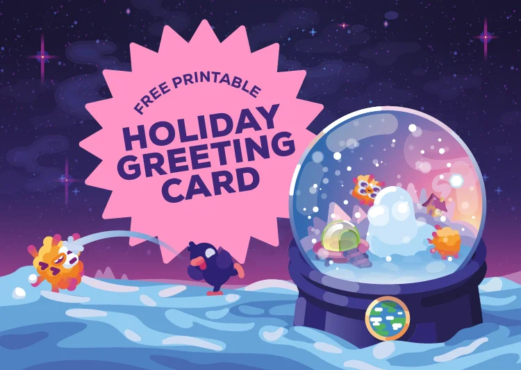 Free Printable Holiday Greeting Card!