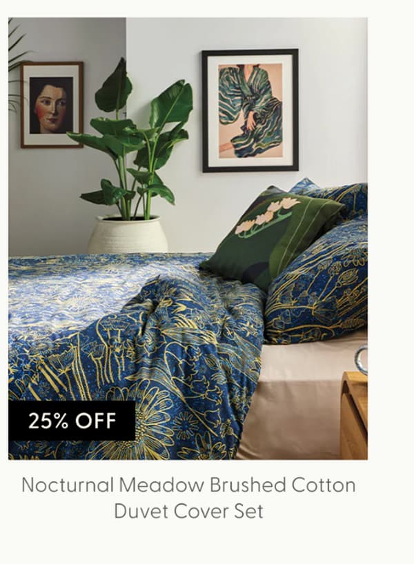 Nocturnal Meadow Brushed Cotton Duvet Cover Set
