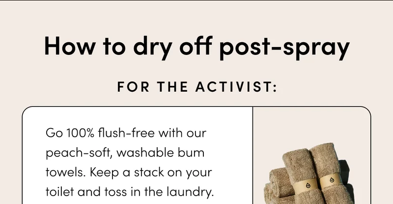 How to dry off post-spray