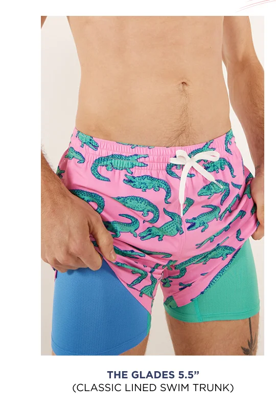 Classic Lined Swim Trunk: The Glades 5.5''