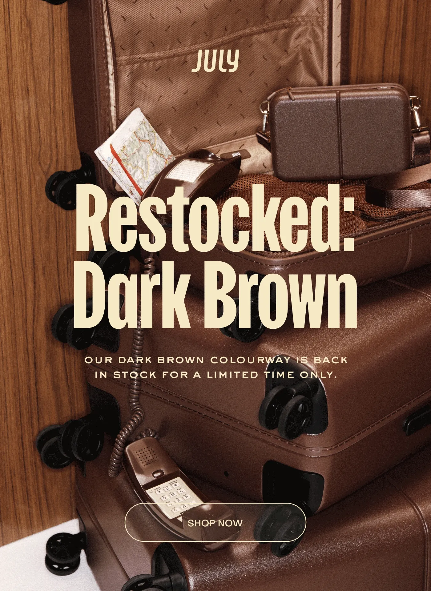 Restocked: Dark Brown. our dark brown colourway is back in stock for a limited time only. Shop now.