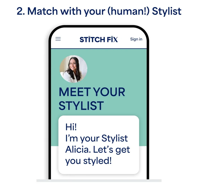 2. Match with your (human!) Stylist.
