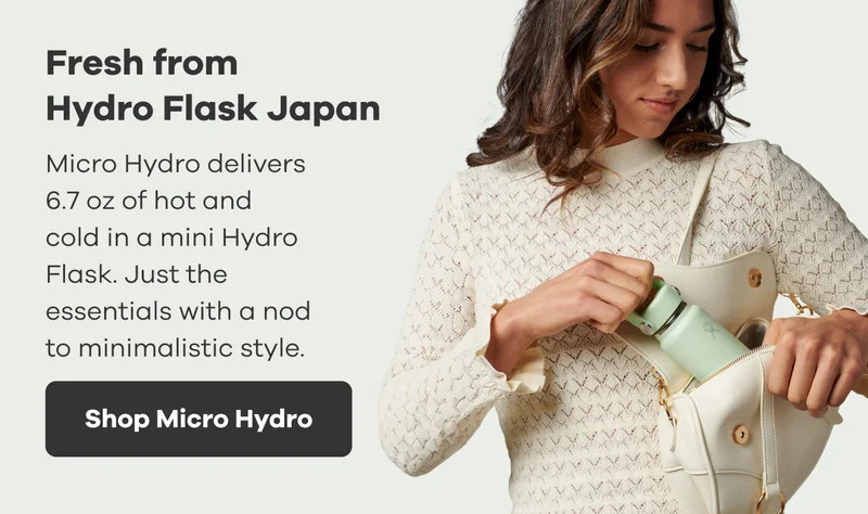 Fresh from Hydro Flask Japan.  Micro Hydro delivers 6.7 oz of hot and cold in a mini Hydro Flask.  Just the essentials with a nod to minimalistic style. | Shop Micro Hydro