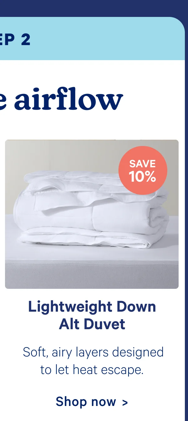 lightweight down alt duvet