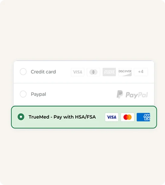 Select Truemed at checkout