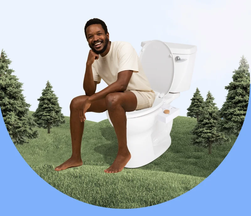 MAN ON BIDET