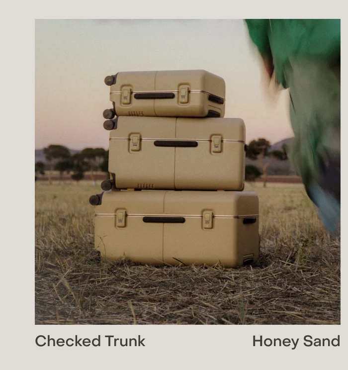Checked Trunk Honey Sand