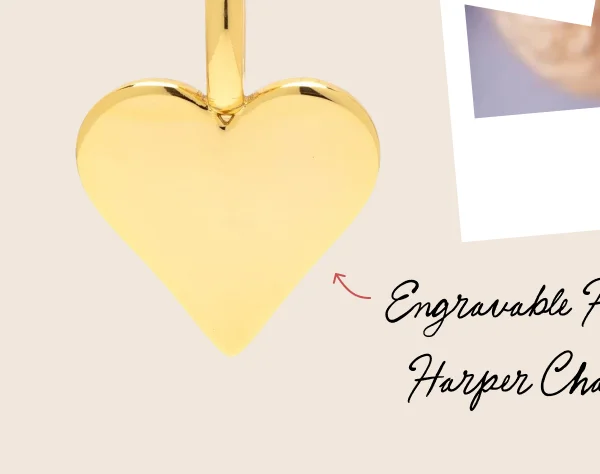 Engravable Heart Harper Charm