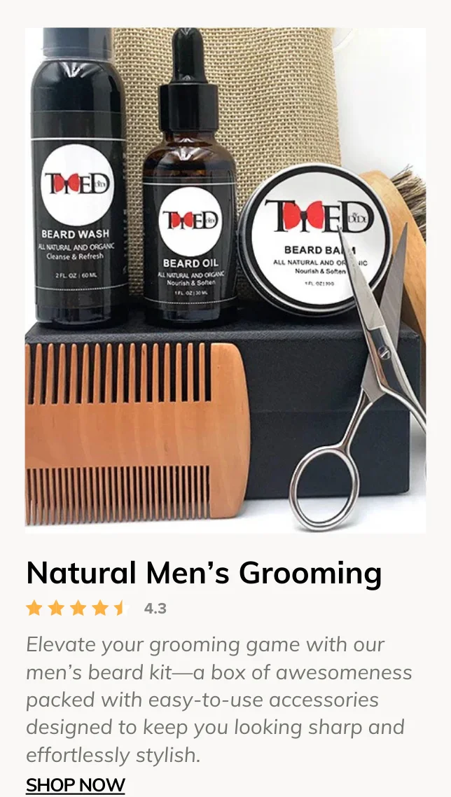 All Natural and Organic Beard Grooming Kit