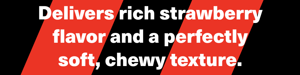 Rich strawberry flavor