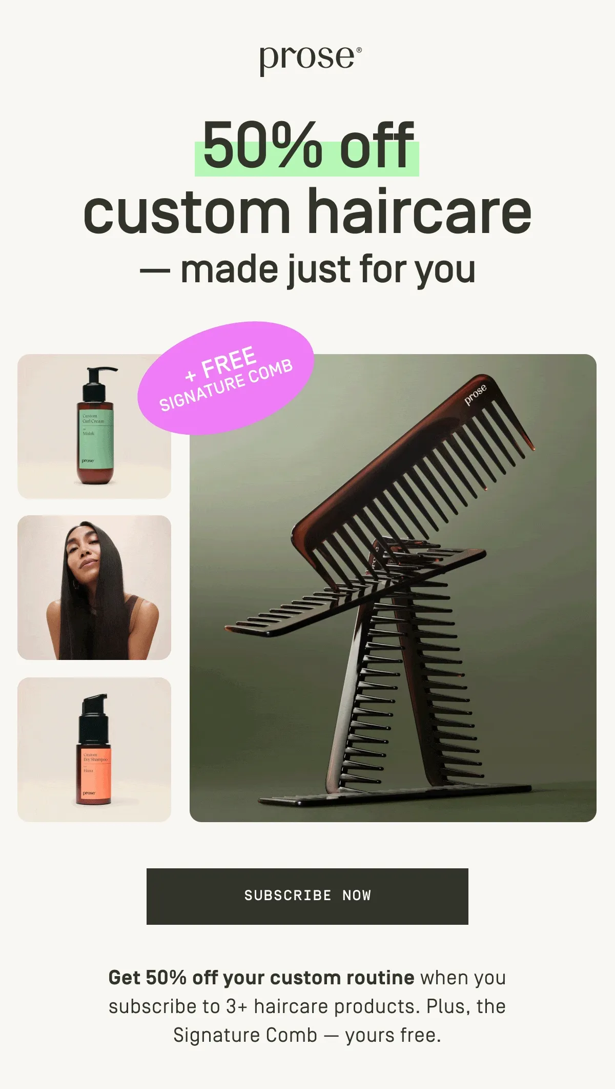 Prose | 50% off custom haircare