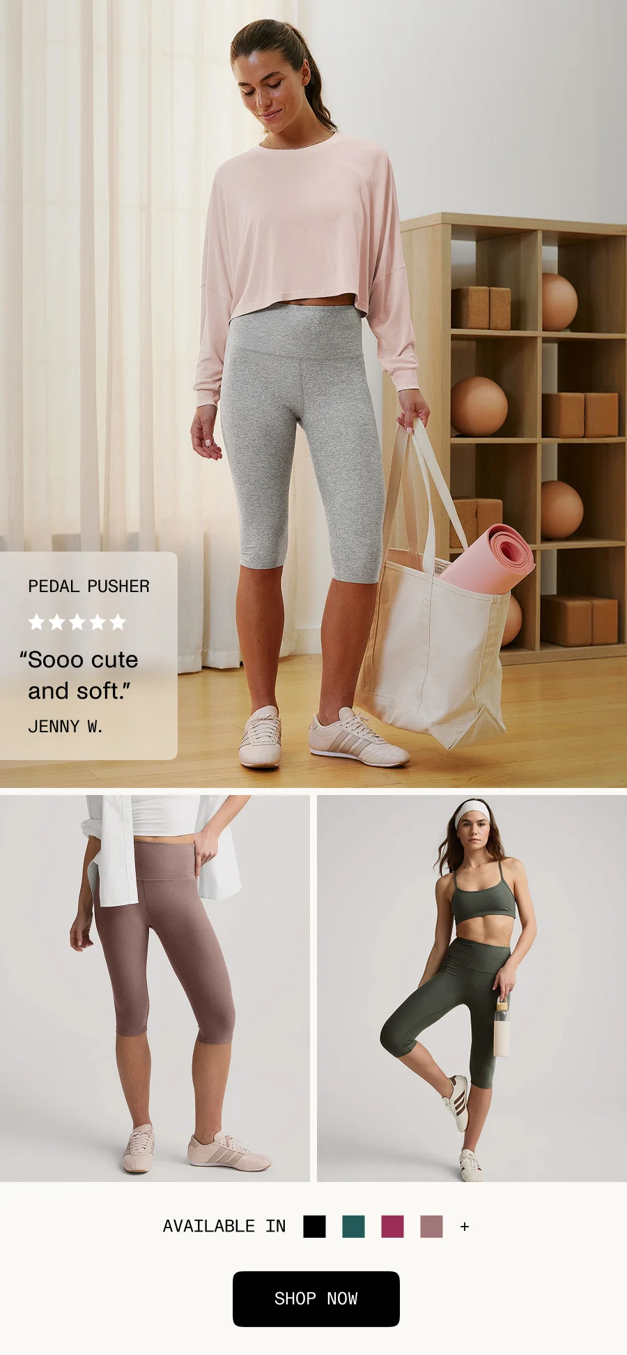 Spacedye Pedal Pusher High Waisted Legging in Silver Mist