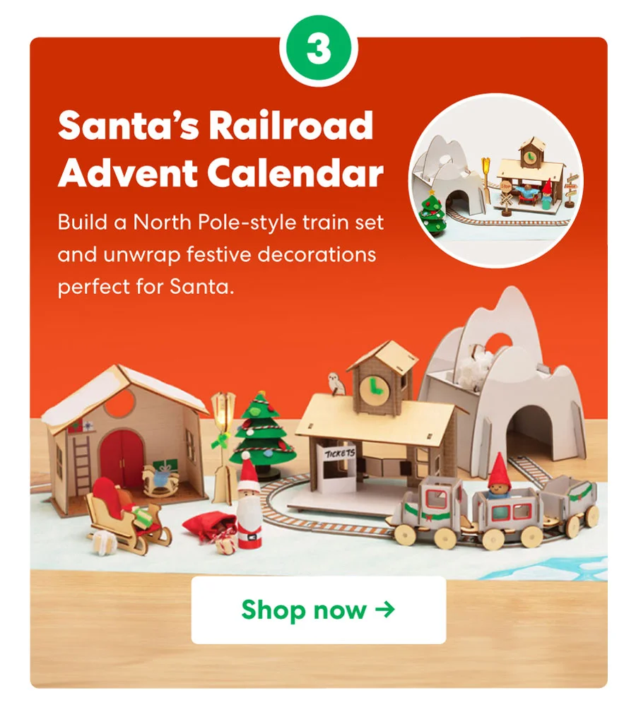Santa's Railroad Advent Calendar