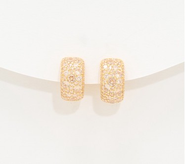 Diamonique Italia Huggie Hoop Earrings, Sterling Silver