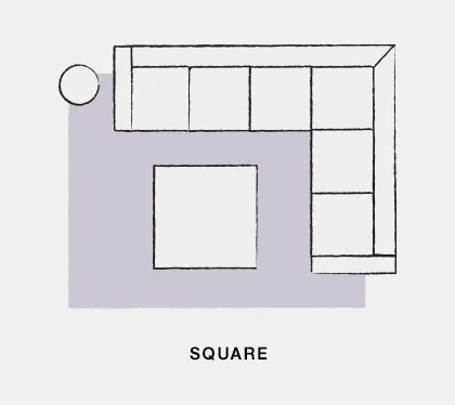 The longer your sofa, the longer your table should be. It's about balance.