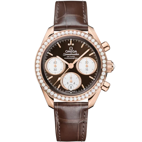 Speedmaster 38 38 mm, Sedna™ gold on alligator