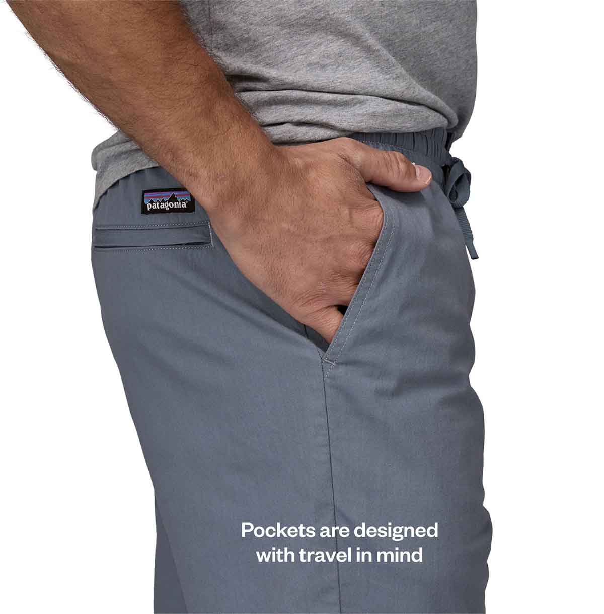 The pockets are designed with travel in mind.