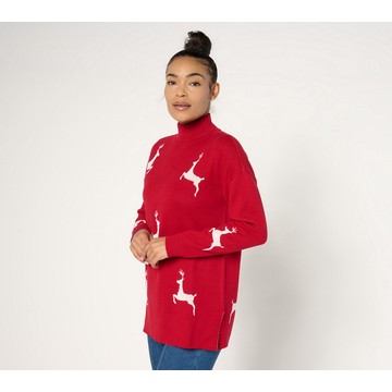Jingle Belles by Kim Gravel Hold Me Closer Tiny Prancer Mock Neck Tunic