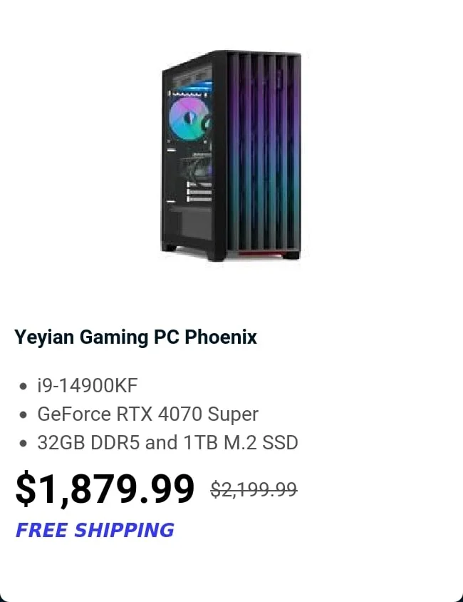 Yeyian Gaming PC Phoenix