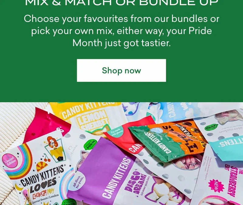 Choose your favourites from our bundles or pick your own mix, either way, your Pride Month just got tastier.
