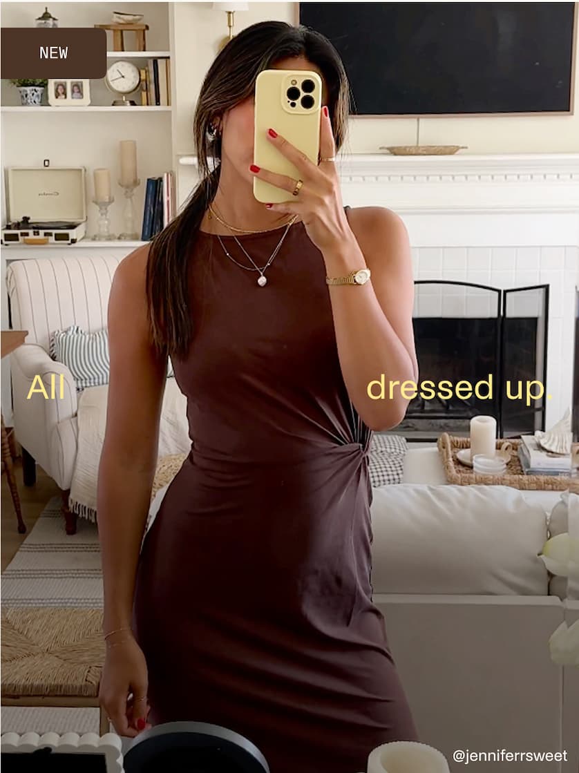Rotation Side Twist Midi Dress