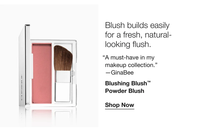 Blush builds easily for a fresh, natural-looking flush. | A must-have in my makeup collection. -GinaBee | Blushing Blush™ Powder Blush | Shop Now