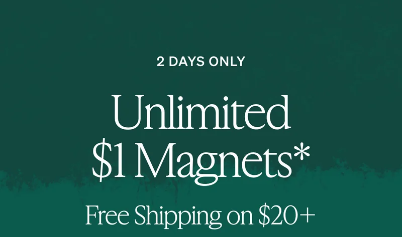 Unlimited $1 Magnets, Unlimited Free Photo Book Pages, Up to 50% Off Everything