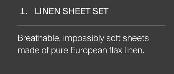 Linen Sheet Set. Breathable, impossibly soft sheets.
