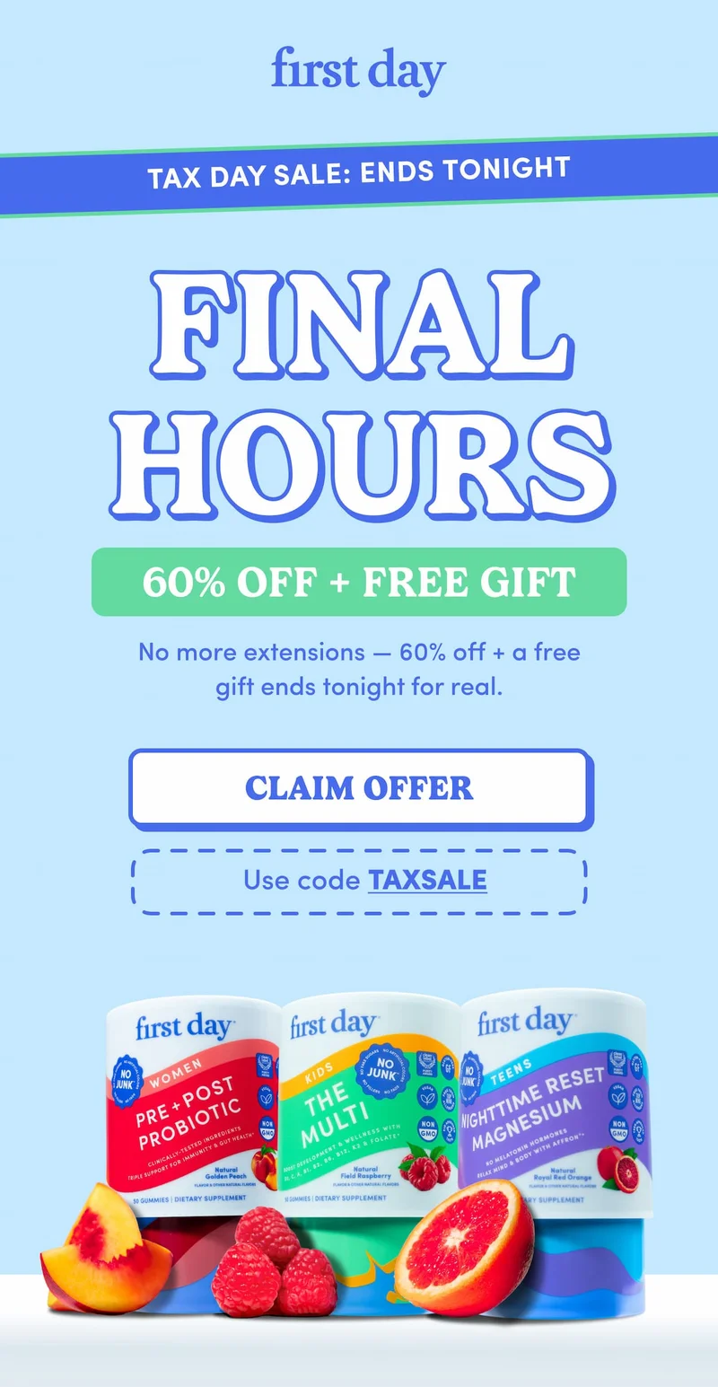 Final Hours: 60% OFF + Free Gift
