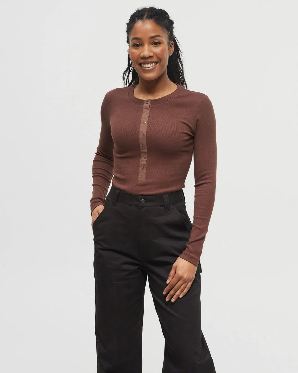 Image of Rib Snap Placket Henley