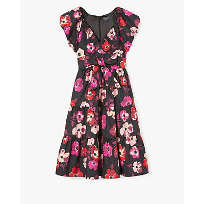 Fall Poppies Midi Dress