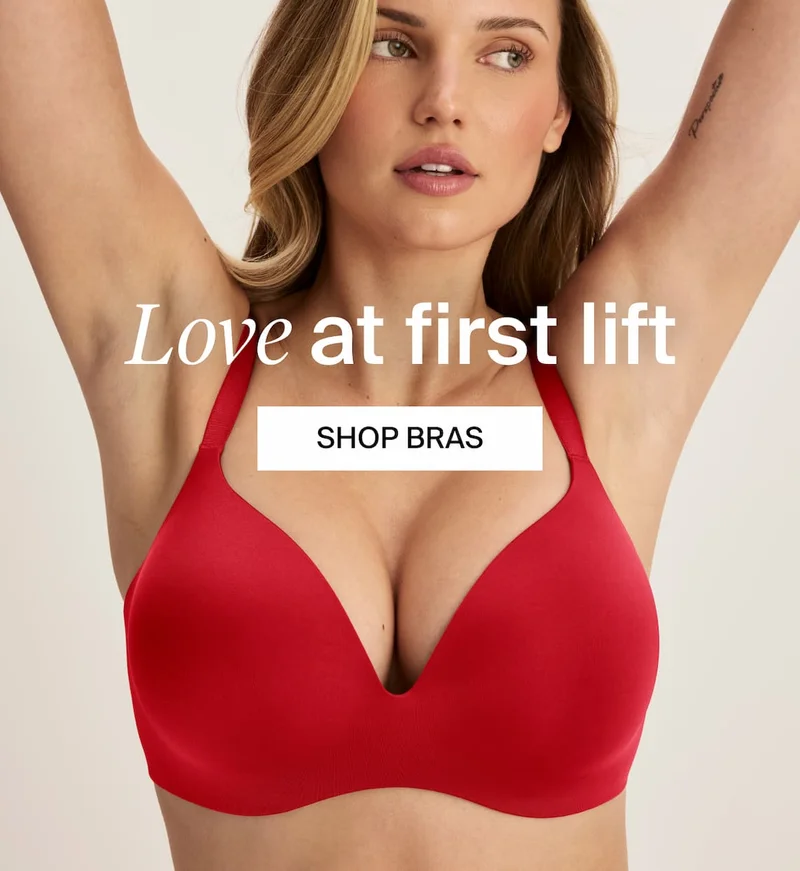 Love at first lift. Shop Bras