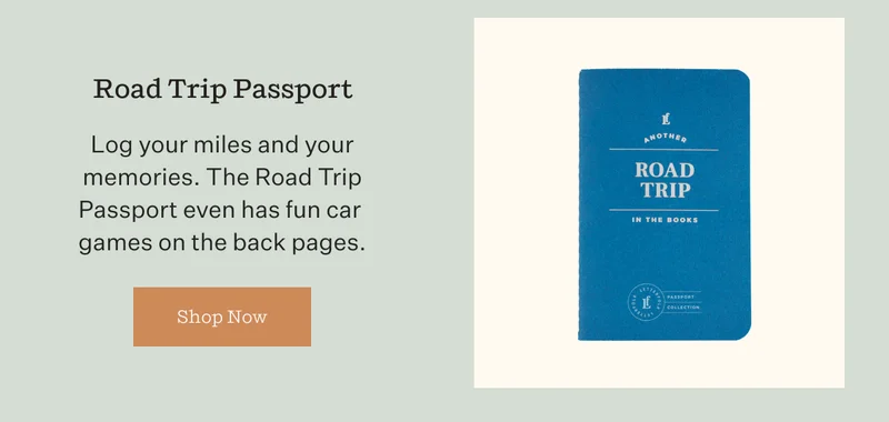 Road Trip Passport | Log your miles and your memories. The Road Trip Passport even has fun car games on the back pages. | Shop Now