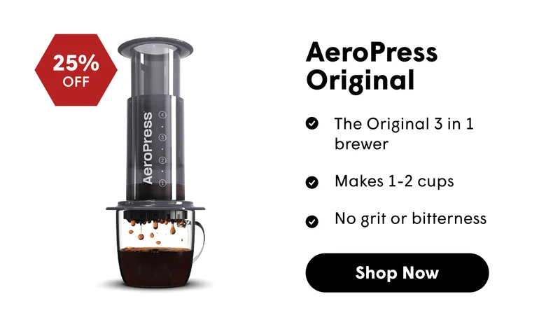AeroPress Original The Original 3 in 1 brewer Makes 1-2 cups No grit or bitterness  [SHOP NOW]