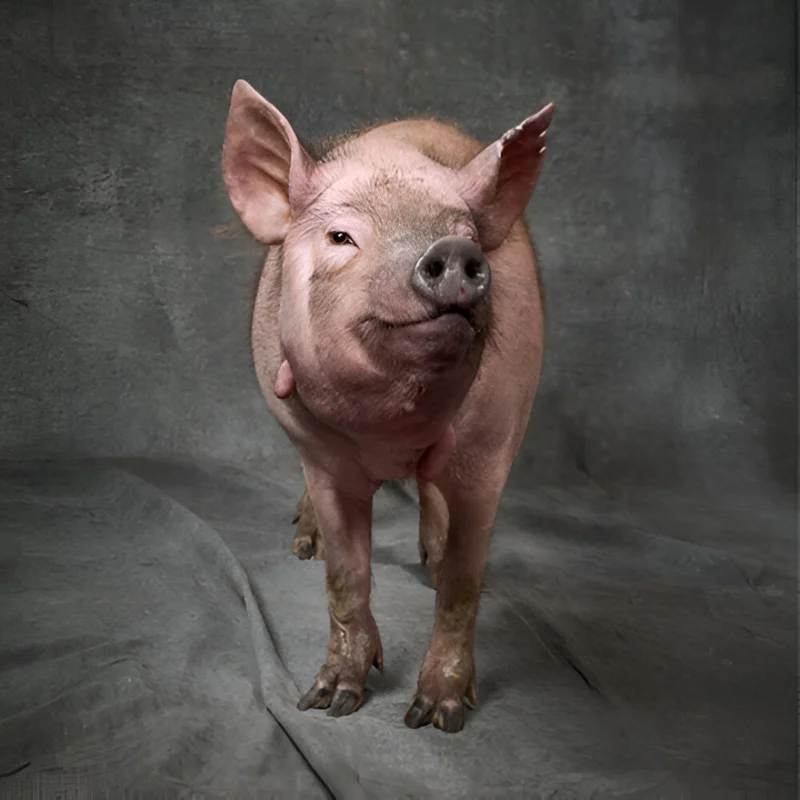 A six-month-old pig named Violet