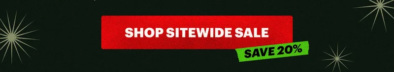 CTA: SHOP SITEWIDE SALE. TAG: SAVE 20%