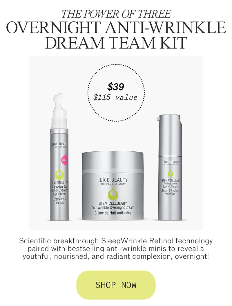 The Power of Three Overnight Anti-Wrinkle Dream Team