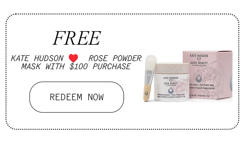 Free Kate Hudson Rose Powder Mask with $100 Purchase