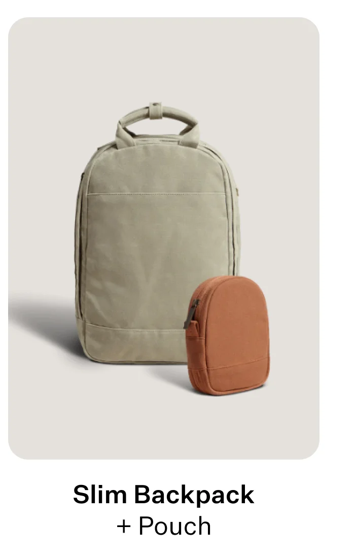 Slim Backpack + Pouch
