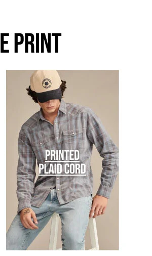 Printed Plaid Cord