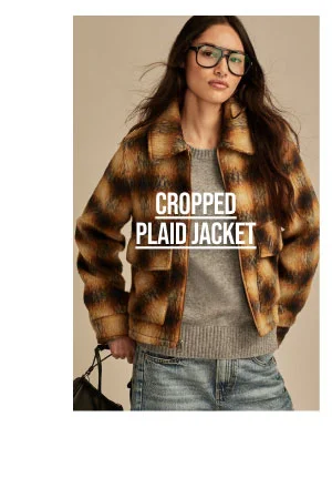 Cropped Plaid Jacket