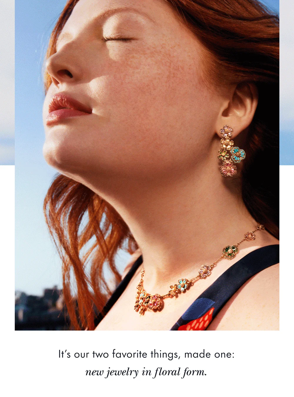It's our two favorite things, made one: new jewelry in floral form.