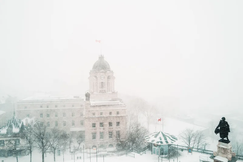 Quebec, Canada in the winter snow