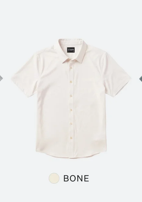 Crossover Button Up - Bone