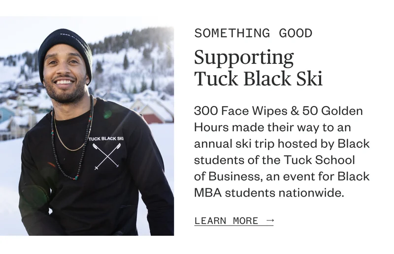 Supporting Tuck Black Ski