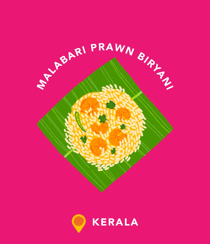 Malabari Prawn Biryani. Kerala