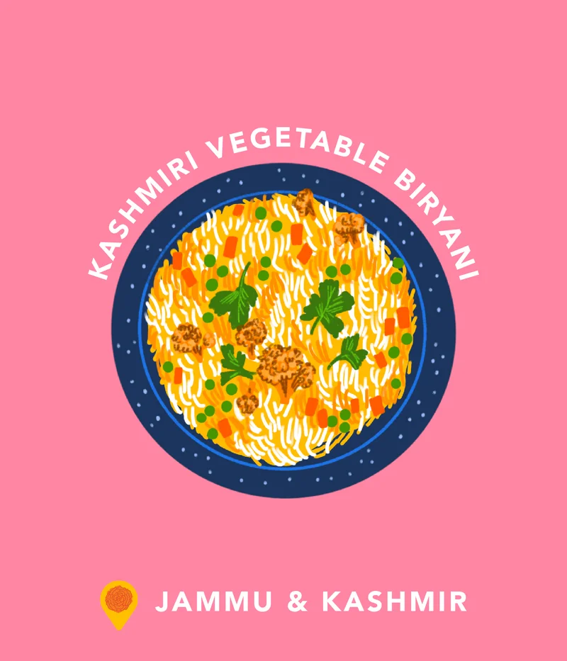 Kashmiri Vegetable Biryani. Jammu & Kashmir