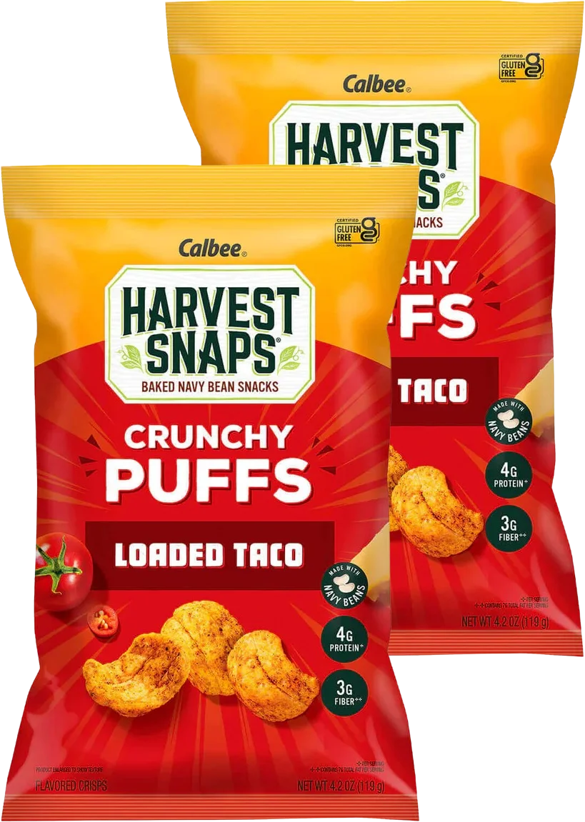 Image of Harvest Snaps Loaded Taco Crunchy Puffs (2 Pack)