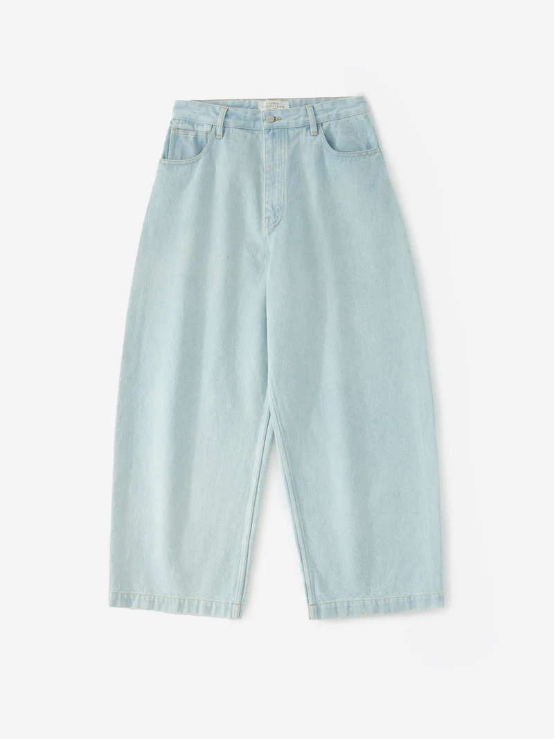 Image of Studio Nicholson Paolo Denim Volume Pant - Bleach Wash